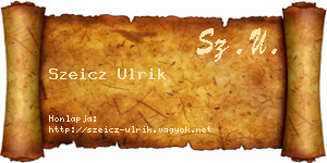 Szeicz Ulrik névjegykártya